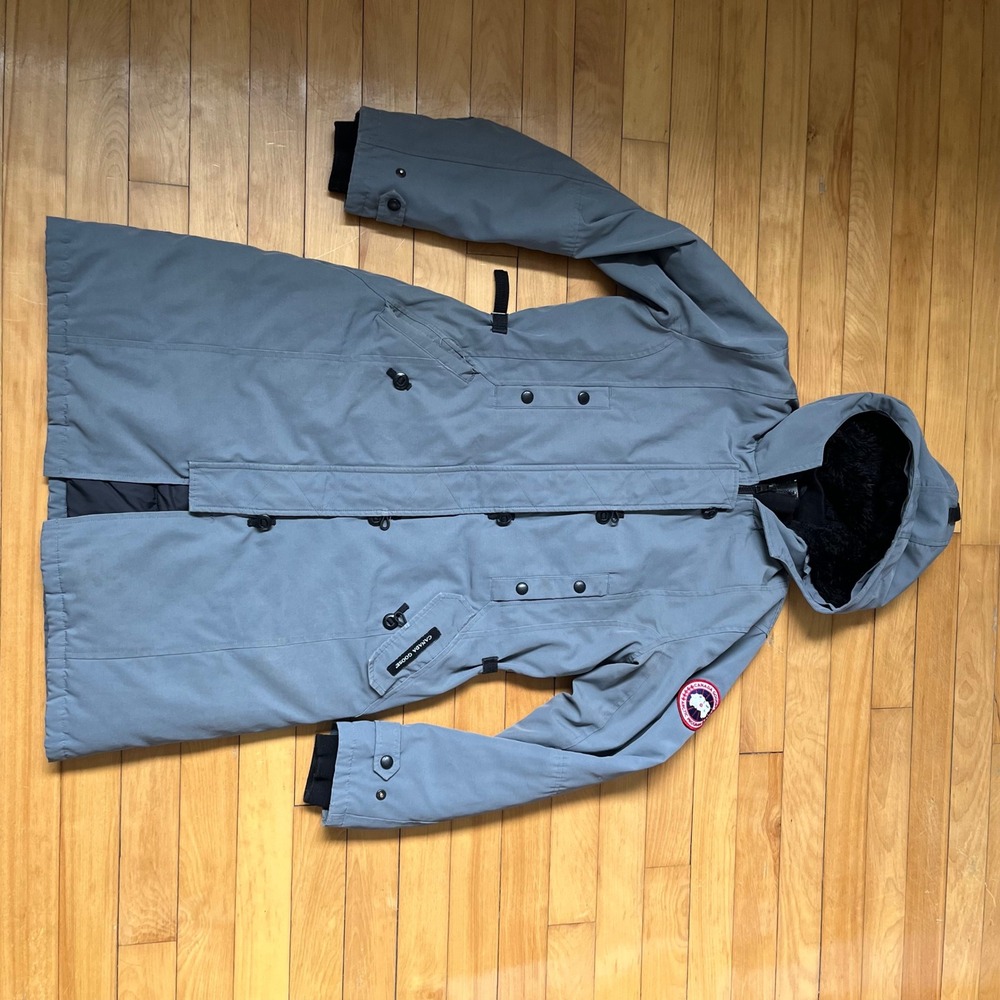 Canada Goose Kensington Parka Grey Down Hooded Winter Coat Slim Fit Womens